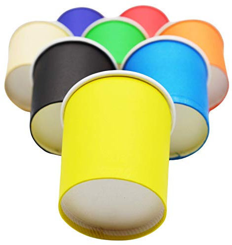 MEGAPACK Cocobanana Bicchierini di Carta da 75ml, Monouso,Compostabili - Cartone Per Uso Alimentare,Inodore e Insapore - Bicchieri Piccoli per Bevande Calde e Fredde, Caffè, Espresso - [Giallo], [50]