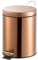 MYBA Abfalleimer aus Edelstahl mit Tret-Mülleimer für Badezimmer und Küche, mit Deckel, Farbe: Roségold, Größe: 8 l