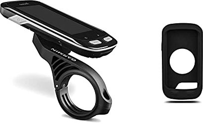 Garmin 010-11251-40 Edge Extended Out Front Mount, Black & 010-12026-00 Silicone Protective Case for Edge 1000 GPS Bike Computer, Black