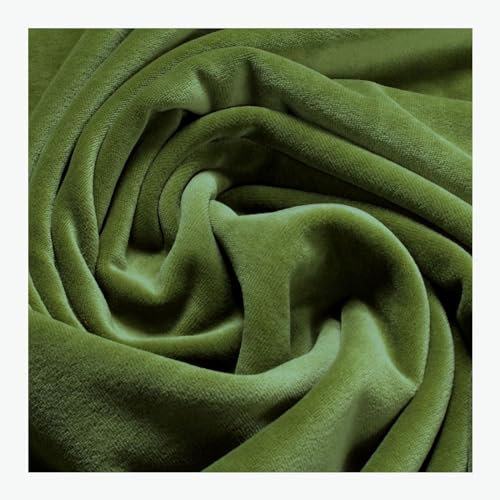 Stoff am Stück Stoff Baumwolle Polyester Nicki grün Nicky weich grasgrün
