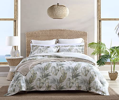 Tommy Bahama | Waimea Bay Collection | Steppdecken-Set – 100% Baumwolle, wendbar, mittelschwere Bettwäsche, ideal für alle Jahreszeiten, Queensize, Grün