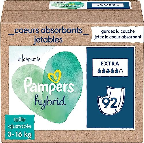 Pampers (Alte Version), Packung mit 92 absorbierenden Einweg-Topsheets, Extra - 1 Stück