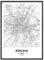 JUNOMI® München Poster DIN A2 mit Rahmen Schwarz, DIN A2 Wohnzimmer Deko, Modernes Wandbild, München Bild, Wandbild mit Rahmen, Stadtplan Poster München, perfekte Geschenkidee für Münchener