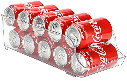 Puricon 1 Pc Can Fridge Dispenser Organizer, Fridge Storage Drawer Organiser Canned Food Storage Tray Organiser Tin Can Holder Container Storage Bin