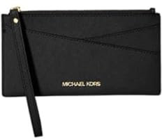 Michael Kors Jet Set Medium Logo Crossover Wristlet (BLACK)