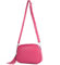 modamoda de - T238 - ital. Damen Umhängetasche Leder Medium, Farbe:Pink
