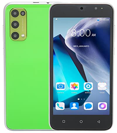 Elprico Handys ohne Vertrag Günstig, 5,45-Zoll-Dual-SIM-Smartphone, 1 GB RAM + 8 GB ROM, 2200 MAh, 3G-Handy mit Gesichtserkennung für Android(grün)