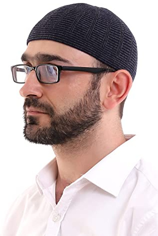 ihvan online Türkische muslimische Winterwoll -Strick -Kufi -Hüte für Männer, Taqiya, Takke, Peci, islamische Mützen, islamische Geschenke