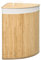 HOMCOM Cesto para Ropa Sucia de Bambú Capacidad de 55L Cesta para la Colada en Forma de Abanico con Tapa y Bolsa Extraíble 38x38x57 cm Natural