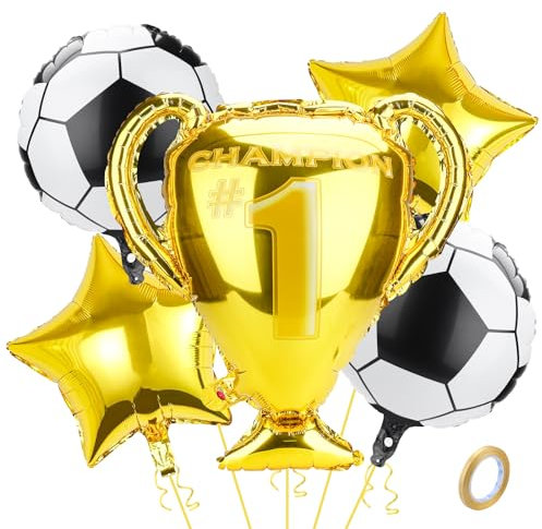 Fussball Luftballon Deko Set für Geburtstag, Spieltag und Weltmeisterschaft - Kinder Party Dekoration