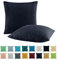 SHC by BaSaTex 2er Pack Jersey Kissenbezüge Kissenhüllen | Kopfkissenbezug aus 100% Baumwolle | 40x40 cm Dekokissen Bezug | Farbe Navy Dunkelblau