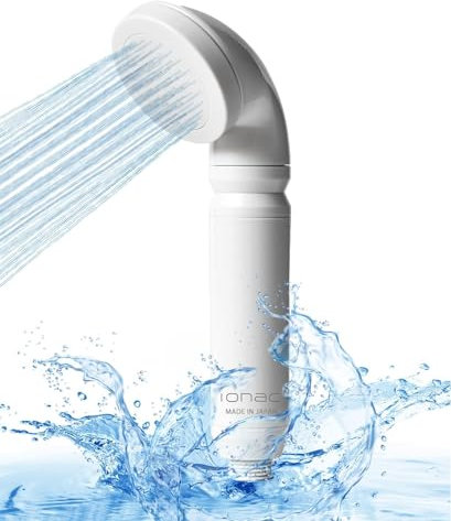 Fabriqué au Japon et technologie innovante : pommeau de douche IONAC avec filtre, douche adoucissante, spa à la maison, convient à l'atopie, pommeau de douche à économie d'eau, filtre de douche,