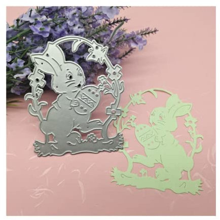 Sredwtk Ostereier Hase Stanzschablonen Ostern Metall Prägeschablonen Stanzformen Schneiden Schablonen Cutting Dies für DIY Scrapbooking Karten Handwerk