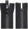 Aerzetix - C64164 - Cerniera Lampo iniettata Non separabile N°8 16cm autobloccante - tiretto Decorativo in Metallo - Colore Nero e Argento - Rete cursore merceria Abbigliamento Cucito