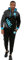 HNL PROJECTION Herren-Trainingsanzug-Set, Unterteil, durchgehender Reißverschluss, Kapuzenoberteil, Jogginghose, lässiger Fleece-Gymnastikanzug, Schwarz Türkis, XL