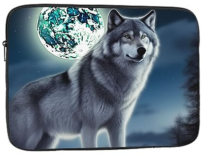 Wolf Under Moon Laptop Case Laptop Sleeve Laptop Bag Shockproof Protective Notebook Case Laptop Cover 12 inch
