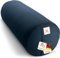 Navango® Yoga Bolster - Marine I Yoga Rolle handgefertigt in Deutschland I 24cm Durchmesser - 64cm Länge I Praktischer Tragegriff I 100% Dinkelspelz Füllung I Waschbarer Bezug 100% Baumwolle