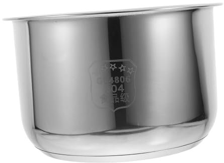 PACKOVE Revestimiento De Olla Arrocera Olla Electrica Inserto De Cocina Contenedor De Revestimiento De Cocina Forro De Cocina Olla De Arroz De Metal Acero Inoxidable Interior Alimento