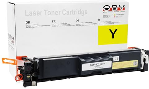 OBV kompatibler Toner als Ersatz für Canon 069 für Canon i-SENSYS LBP-673Cdw MF752Cdw MF754Cdw mit Chip ohne Füllstandsanzeige - gelb