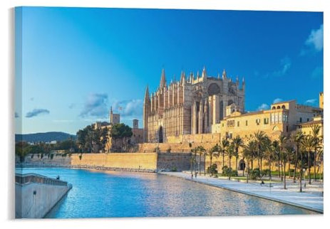 Puzzle 1000 Teile,Kathedrale von Palma de Mallorca,Kinderspielzeug Dekompressionsspiel Klassisches Spiel Puzzle(38x26cm)-118