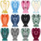 Nuenen 12 Stück Kristall-Engel-Figuren, Großpackung, 3,8 cm, Engel-Statue, Edelsteine, Kristalle, geschnitzte Steine für Ostern, Dekoration, Geschenke, Heimhexerei-Zubehör (stilvolle Farbe)