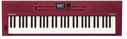 Roland GO:KEYS 3 Music Creation Keyboard | 61-Note Keyboard | Built-In Stereo Speakers | Bluetooth Audio/MIDI Support for Music Streaming - Dark Red