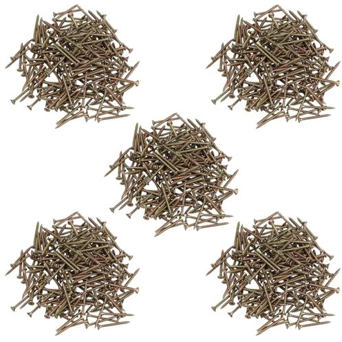 Lot de 1000 vis à bois multi-usages à tête fraisée 5 x 50 mm Vis PZ2