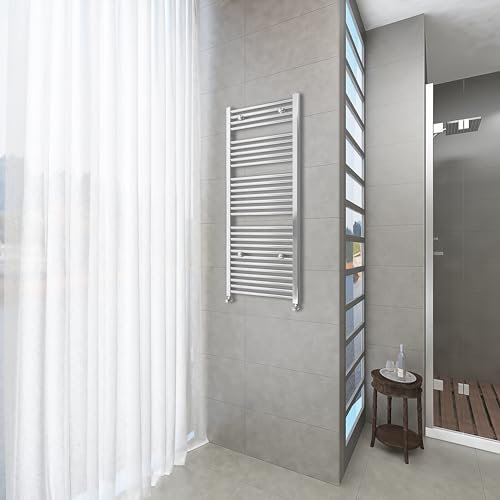 Aica Sanitarios Radiador Toallero de Agua, Calentador de baño, Conexiones 1/2 Suministrado (Cromado, 1200x500 mm)