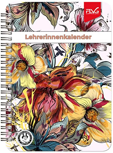 FLVG A5 Lehrerinnenkalender 2024/2025 Lehrer Kalender A5 Blume bunt Onkel Schwerdt