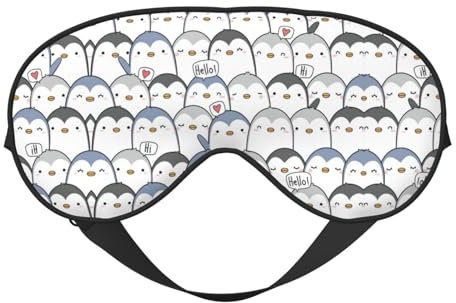 Niedlicher Pinguin Komfort-Einschlafhilfe – weiche Augenmaske, volle Augenabdeckungen, ideal für Yoga, Reisen, Meditation & den täglichen Gebrauch
