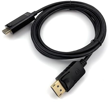 im77r 1 CABLE DISPLAYPORT A HDMI 1,8 METROS 4K 2K COMPATIBLE PARA ORDENADORES, TELEVISION,VIDEOJUEGOS Y MAS DISPOSITIVOS (MACHO A MACHO) LONGITUD 180 CENTIMETROS, 1080P, 2160P.