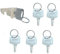 6PCS DK1100 Toilet Paper Dispenser Key, Compatible for Tork SCA 1100 Paper Towel and Toilet Tissue Dispenser