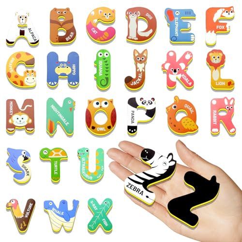 42PCS Foam Fridge Magnets for Toddlers & Kids, Letter Magnets for Refrigerator