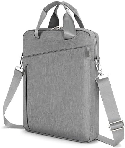 MicaYoung Sacoche pour Ordinateur Portable Bandoulière Housse Protection Compatible avec 14 Pouces MacBook Pro M4 M3 M2 M1(2024-2021)/13,6 Pouces MacBook air M4 M3 M2, Gris