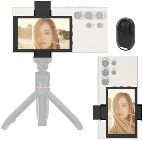 Newmowa Phone Vlog Selfie Monitor Bildschirm mit Magnetischer Telefonhalterung,Rückkamera Selfie für Vlog TikTok Live Stream, NUR Kompatibel mit Samsung (Unterstützt KEINE 8K Aufnahme/Google Telefone)