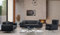 Bienne Furniture Couchgarnitur Jumeirah (Anthrazit, 3-Sitzer + 2-Sitzer + Sessel)