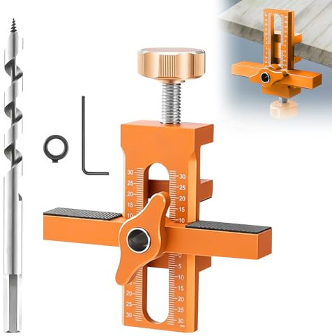 Cabinet Door Installation Positioner, Aluminium Alloy Cabinet Door Mounting Jig, Adjustable Cabinet Door Positioning Tool for Most Cabinet Doors, Versatile Hardware Jig for Woodworking