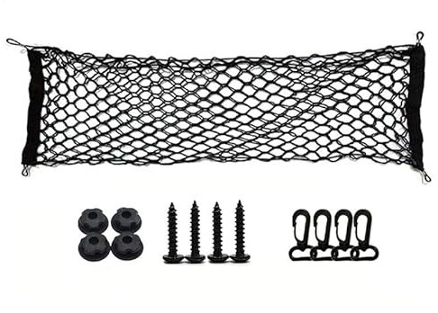 TgGreat GepäCknetz FüR Sko-da Fabia, Auto Aufbewahrungsnetz, Kofferraum Netztasche, ElastizitäT Netz Verstellbar StrapazierfäHige Kofferraumnetz Auto,110 * 40