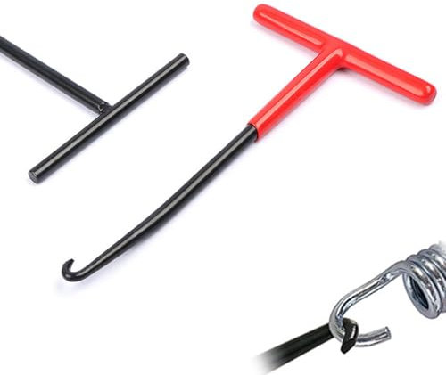 AONAYO 2 Stück Federhaken,Motorrad Werkzeug,Motorrad Auspuff,Auspufffeder Haken,Auspuff-Kettentrenne,Abzieher Werkzeug,T-förmiger Griff Federzieher Für Motorrad,Moped,Fahrrad,Stahl,Kupfer,Kunststoff