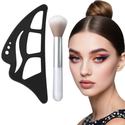 JEYORZY 1 Pezzi Stencil per Eyeliner, Mascara in Silicone Riutilizzabile Strumento per Il Trucco, Multifunzionale per Principianti E Professionisti
