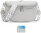 Paigtes Umhängetasche Damen klein Veganes Leder kleine Bauchtasche damen Tasche crossbody bag Handbags for women mit Breitem Schultergurt grau