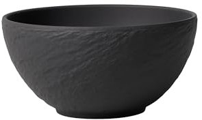 Villeroy & Boch – Manufacture Rock Schale 650 Ml, Spülmaschinenfest, Mikrowellensicher, Bowl, Schüssel Keramik, Müslischale Schwarz, Matt, Premium Porzellan (Packung mit 6)