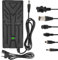 HPGAAVD 42V 2A Chargeur Trotinette Electrique, Chargeur Hoverboard,36V Chargeur Universel batterie lithium avec 6 Connecteurs，Charrgeur Rapide pour Hoverboard, Bici Equilibrata, Drifting Board, E-Bike