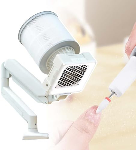 Nail Dust Vacuum Cleaner Universal Table Mount, Low Noise Nail Fan Dust Collector,Powerful Suction,For Nail Salons/Girls Home Care
