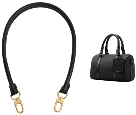 jiesinlov Vachetta Leder-Schultergurt, Ersatzriemen für Speedy 25/30 Handtaschen(Schwarz)