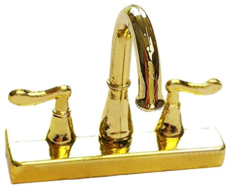 Puppenhaus Miniatur Badewanne Wasserhahn Mischbatterie für Puppenhaus Küche Dekor