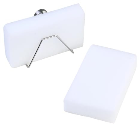 Rieoany Soporte Estropajo Fregadero Con Dos Nanoesponjas Acero Inoxidable Estropajo Organizador DiseñO MagnéTico Sin InstalacióN Soporte Esponja Cocina Ahorra Espacio MantéN El Orden