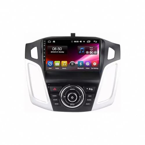 Pkw-Navi für Ford Focus MK3 2012-2017 Car Radio, Farbbdisplay Car Radio mit Farbdisplay, mit Carplay Und Android Auto, mit Bluetooth Fm USB GPS, 8 Kern 4G+64G
