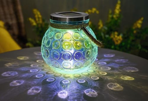 moses. Blatt & Blüte Solar-Licht Farbenzauber – Solarleuchte aus Glas | Magische Farbspiele für Garten, Balkon und Terrasse