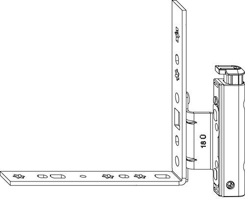MACO Falzecklagerband AS mit ÜV, 12/20-13 mm, links, 120 kg, silber (54705)